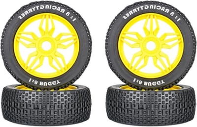 RC Auto Banden - Off-Road Wielen - RC Rijden - Verbeterde Grip - 115x43mm - Geel