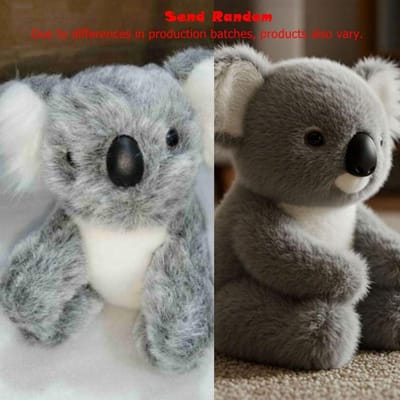 Peluche Koala Douce Mignonne Imite le Mouvement Naturel Peluches Oreiller en Peluche de Soutien Émotionnel pour le Soutien Émotionnel gray
