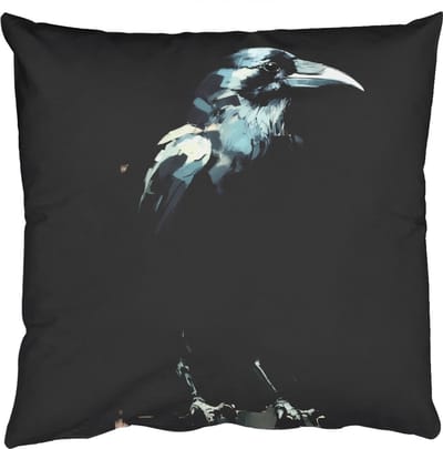 Sierkussens - Kussentjes Woonkamer - 50x50 cm - Raaf - Vogels - Zwart