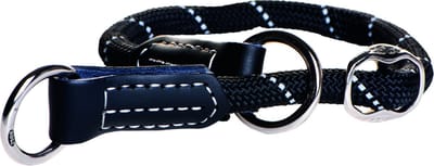 Rogz Rope Sliphalsband Zwart - Hondenhalsband - L 40-45x1.2 Cm