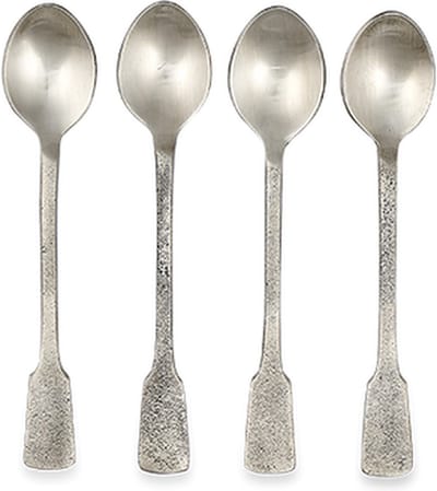 Nkuku Veeta Theelepels Zilver - Set Van 4