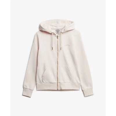 Superdry Essential Logo Hoodie met Rits Pink Grootte: 38