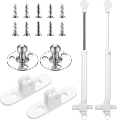 Gasdrukdemper voor Keukendeuren, 100 N/10 kg, Gasveer, Schokdemper voor Kastdeuren, Set van 2, Ideaal voor Keuken en Meubels, Gemakkelijk te Installeren