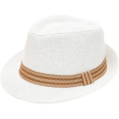 Chapeau Trilby Belfry en Lin Léger Respirant Protection Solaire Chapeau Trilby Panama Polyvalent Bord Court Fedora Chapeau de Soleil Décontracté white