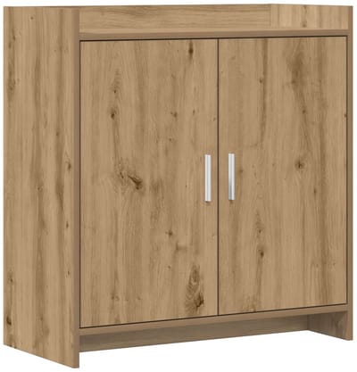 vidaXL - Dressoir - Artisanaal - eiken - 72 - x - 36 - x - 80 - cm - Bewerkt - hout