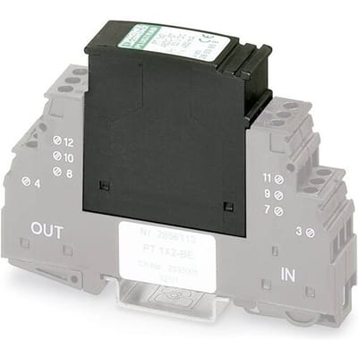 Phoenix Contact 2856058 PT 1X2-24AC-ST Insteekbare overspanningsafleider Set van 10 stuks Overspanningsbeveiliging voor: Verdeelkast 10 kA 10 stuk(s)
