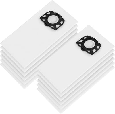 12 Stuks Stofzuigerzakken geschikt voor Kärcher KFI 357, WD2 Plus, WD3 (Battery), KWD1, KWD2, KWD3, MV3, WD3.200 - WD3.800 M, SE 4001, SE 4002 - Stofzuigerzakken