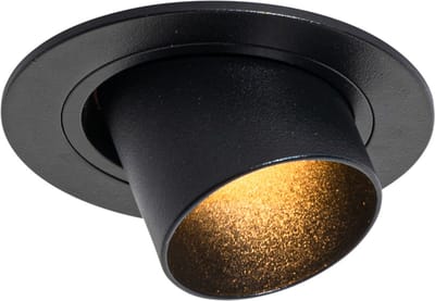 QAZQA installa - Moderne Inbouwspot - 1 lichts - Ø 7.7 cm - Zwart - Woonkamer | Slaapkamer | Keuken