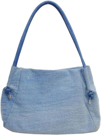 Allecto Plus - Modieuze denim schoudertas met grote capaciteit en verstelbare hand-/schouderband, 34 x 23 x 13 cm