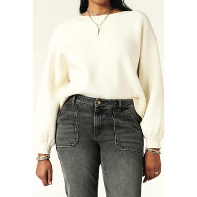 BA&SH Pull Mateo Ecru Maat: M | Sweaters Outlet | Dames | Wit