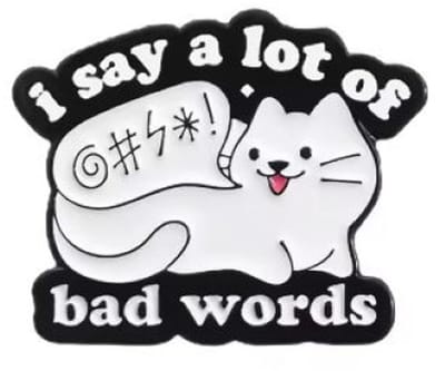 Pin Broche - enamel pin - kledingspeld - Bad words