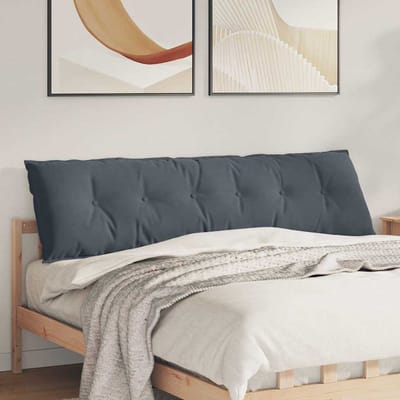 vidaXL - Rugkussen - Donkergrijs - 180 - x - 50 - cm - Corduroy - stof
