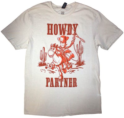 Disney - Toy Story Howdy Partner Heren T-shirt - S - Creme
