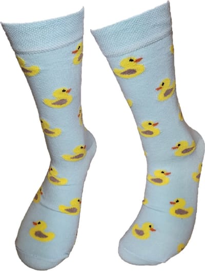 Grappige sokken - Badeend sokken - Eend Sokken - Valentijnsdag cadeau - Verjaardag cadeau - Kado - Leuke sokken - Vrolijke sokken - Luckyday Socks - Sokken met tekst - Aparte Sokken - Sokken waar je vrolijk van wordt - Maat 37-44
