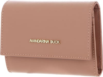 MANDARINA DUCK Leren Portemonnee Kaarthoes Luna Card Holder Desert Sand Oud roze