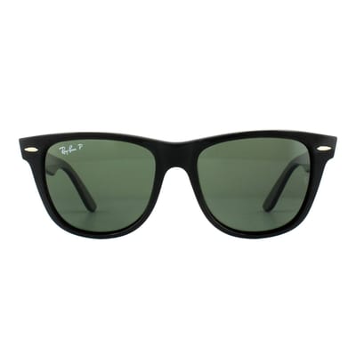 Ray-Ban Zonnebril Wayfarer 2140 901/58 Zwart Groen G-15 Gepolariseerd Medium 50 Mm
