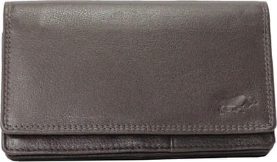 Dames Portemonnee Donkerbruin Leer RFID ( Anti-Skim)  - Ideale Dames Portemonnee Donkerbruin