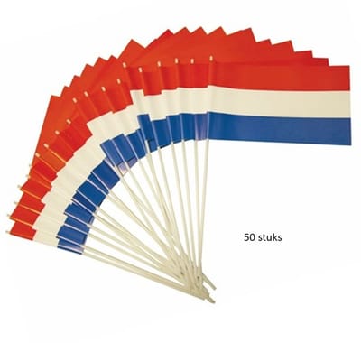 Zwaaivlaggetjes - Nederland - Papier - 50st.
