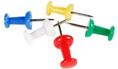 Punaises - Multicolor / Transparant - Kunststof / Metaal - 50 Delig