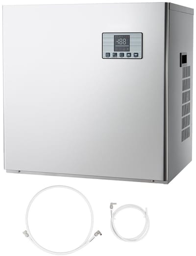Commerciële ijsblokjesmachine - IJsmachine Hoofdeenheid - 181 kg/dag - RVS - Zelfreinigend - Slim bedieningspaneel - Instelbare ijsblokjesdikte - Voor Horeca