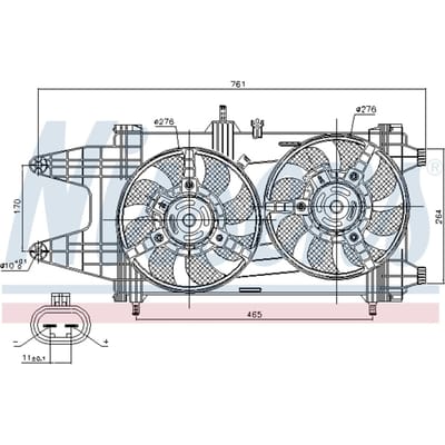 Koelventilatorwiel, motorkoeling NISSENS 85481