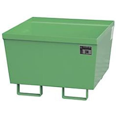 BAUER AO-1 opvangbak, staal, 229 l, B 800 x D 800 x H 545 mm, groen