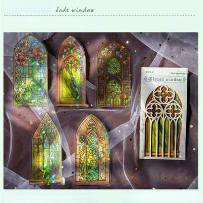 Lot de 10 autocollants décoratifs imperméables pour fenêtre vitrée rétro, étiquette de matériel de scrapbooking, bricolage, album, journal, planificateur