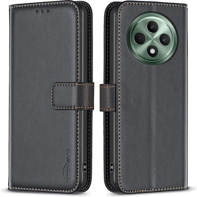 BINFEN Hoesje - Geschikt voor OPPO Reno12 F 5G Hoesje - BINFEN Color Book Case - Zwart