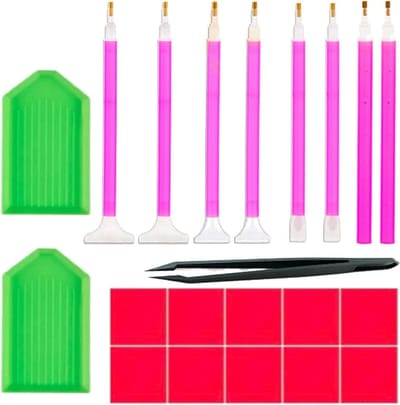 8-delige Diamant Schilderpen Set - Accessoires voor DIY Diamant Schilderen, Manicure en Borduren