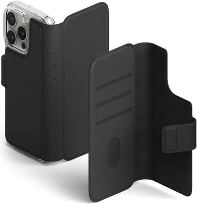 Ringke Folio Wallet Magnetic - Portemonnee Hoesje Geschikt voor Apple iPhone 16 Pro Max / 16 Plus | Wallet Book Case met Magneet | Beschermhoes met Pasjeshouder | Zwart