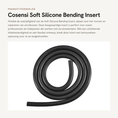 Dailygoods- Silicone Insert - Zacht/Verstelbaar - 3 Maten - Duurzaam - Hittebestendig - Voor Acrylbuizen - Siliconen Buis