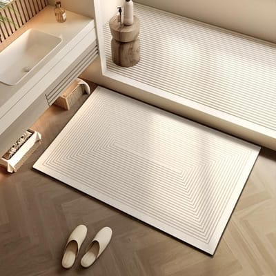 Badkamer Absorberende Diatomeeënaarde Vloermatten Eenvoudige Badkamer Deuropening Sneldrogende Antislip Matten Huis Slijtvaste en Onderhoudsvriendelijke Vloermatten 40 * 60Cm