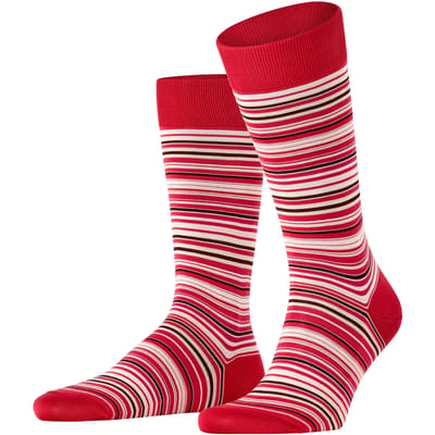 FALKE Microblock gedessineerd katoen sokken heren rood - maat 41-42