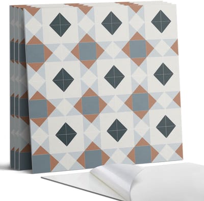 Coloray Wandpanelen Zelfklevend - Geometrisch tegelpatroon Zelfklevende Wandpanelen - 50 cm x 50 cm - Grijs Wandpaneel PVC - 4 stuks - Texturen Wandpanelen Zelfklevend - Wandpaneel Keuken - Wandpanelen Badkamer