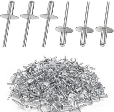 120 stuks koepelkop popklinknagels zilver blindklinknagels (4,8 x 12 mm)