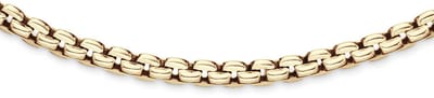 Glow 102.8453.45 Dames Ketting - Collier - Sieraad - Schakelketting - Zilver - Goudkleurig - 925 Zilver - 45 cm lang