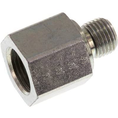 G 1/4'' x G 3/8'' M/F Verzinkt Stalen Neusstuk 630 Bar - Hydrauliek [2 Stuks]