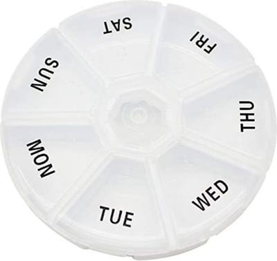 Pillendoos / medicijndoos voor onderweg - 7 dagen - transparant