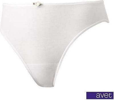 3367 dames bikini slip - Elastisch katoen dames onderbroek- Mini slip wit en zwart - Wit / M