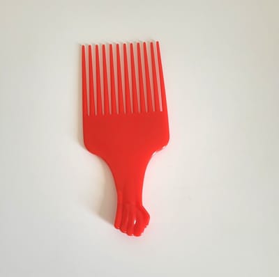 Afro plastic Kam Voor Krullend - 2 stuk steil Haar- Kam voor alle haartype- Rood kleur - kroeshaar, Barden , Haarkam