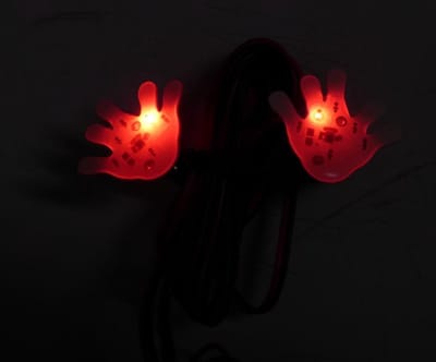 Paire de main lumineuse TNT bleu et rouge pour carénage de moto scooter Neuf