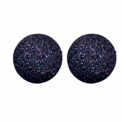 Clip oorbellen zwart Disco dip 2.5 cm
