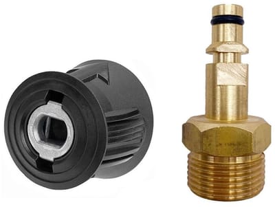 Allecto - M22 Snelkoppelingsadapter - Hogedrukreiniger - Eenvoudige aansluiting - Geschikt voor K2-K7-serie - 220 bar - Ideaal voor voertuigreinig