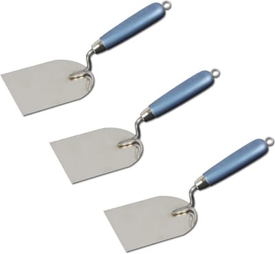 Gipspachtel en Plamuurset - 3-delige Set voor Stukadoors met RVS Blad - 120 mm Breed