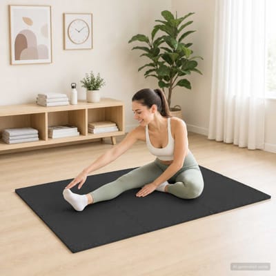 vidaXL - Vloermatten - 12 - st - Zwart - 4,32 - m² - EVA - Schuim