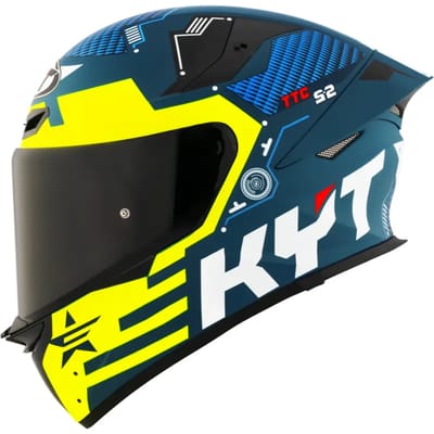 KYT TT-Revo Fuselage Mat Geel Integraalhelm - Helm