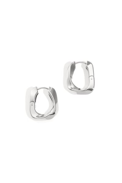 Bijoutheek Oorringen Ovaal Twist Zilver