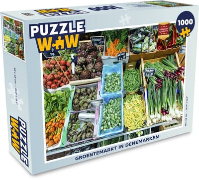 Puzzel Groentemarkt in Denemarken - Legpuzzel - Puzzel 1000 stukjes volwassenen