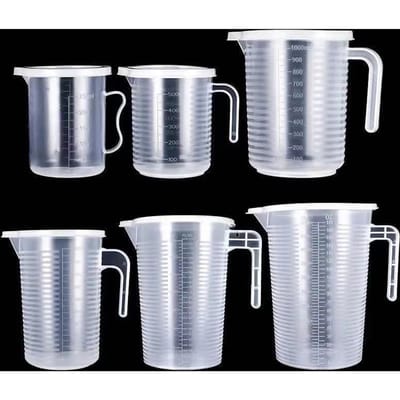 Verdikte Plastic Maatbeker met Schaal Grote Capaciteit Transparante Mengbeker Laboratorium Beker Keuken Plastic Kookgereedschap