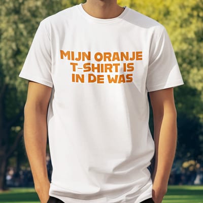 Oranje WK-EK T-Shirt Mijn Oranje T-Shirt Is In De Was XS
